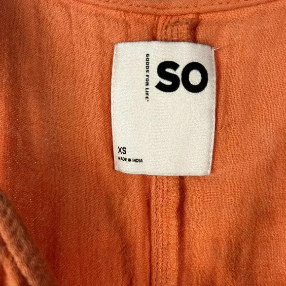 2/$30 SO Size XS Jumpsuit Romper Apricot Comfort Crop Boho Stretch Lightweight - Picture 7 of 9